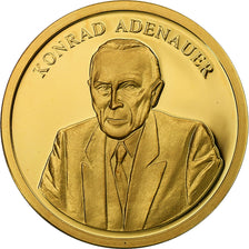 Niemcy, medal, Konrad Adenauer, 1994, MS(65-70), Złoto