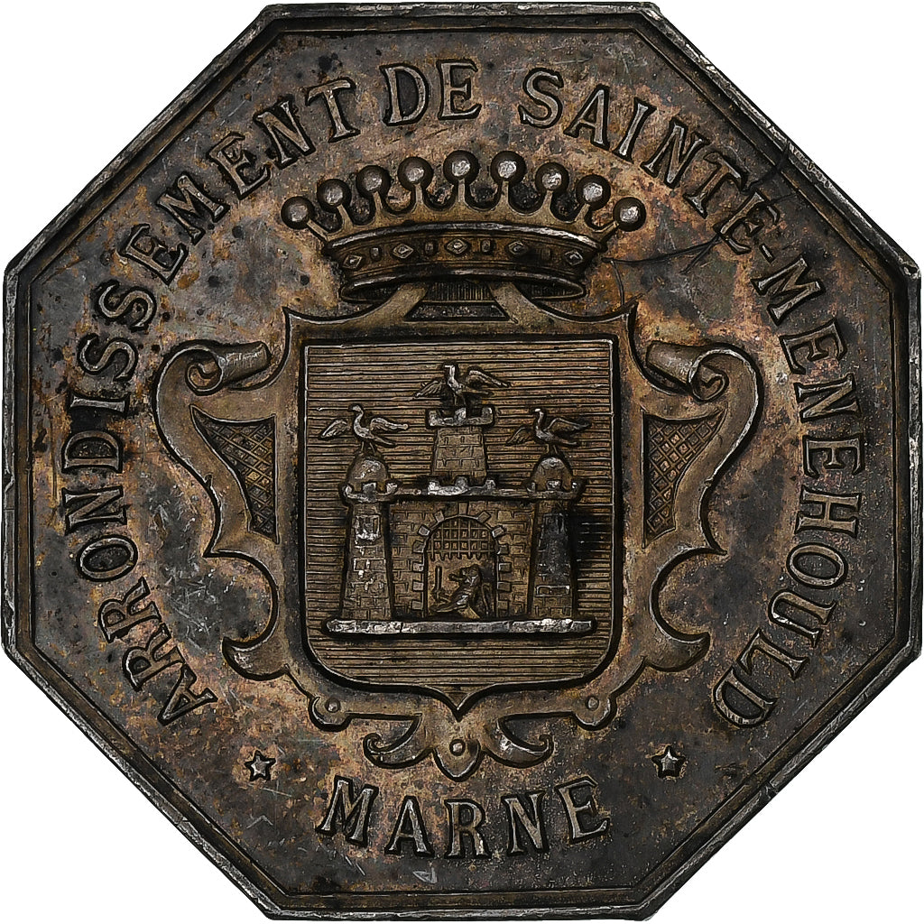 Francja, Token, Notaires de l'Arrondissement de Sainte-Menehould, Marne, 1888