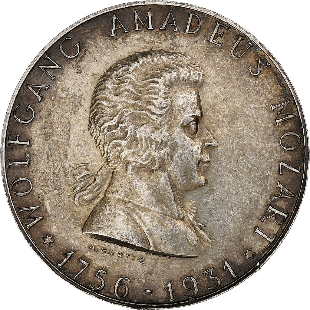 Francja, medal, Wolfgang Amadeus Mozart, Sztuka i Kultura, 1931, Hartig
