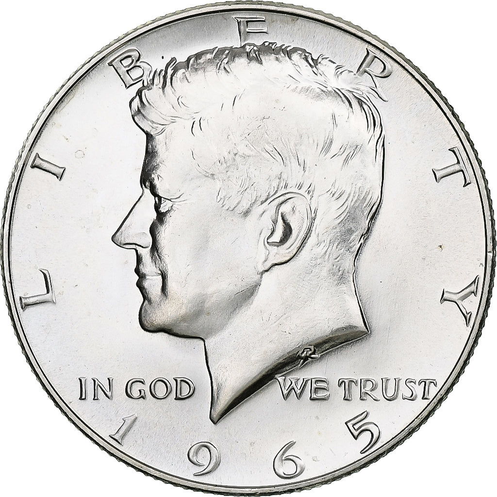 Moneta, USA, Kennedy, Half Dollar, 1965, Philadelphia, MS(65-70), Srebro