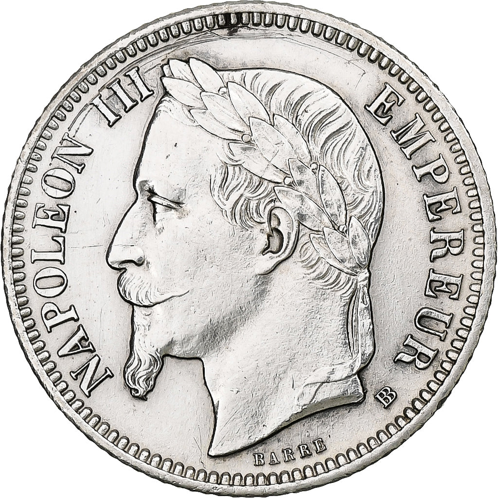 Coin, France, Napoleon III, Napoléon III, Franc, 1870, Strasbourg, EF(40-45)