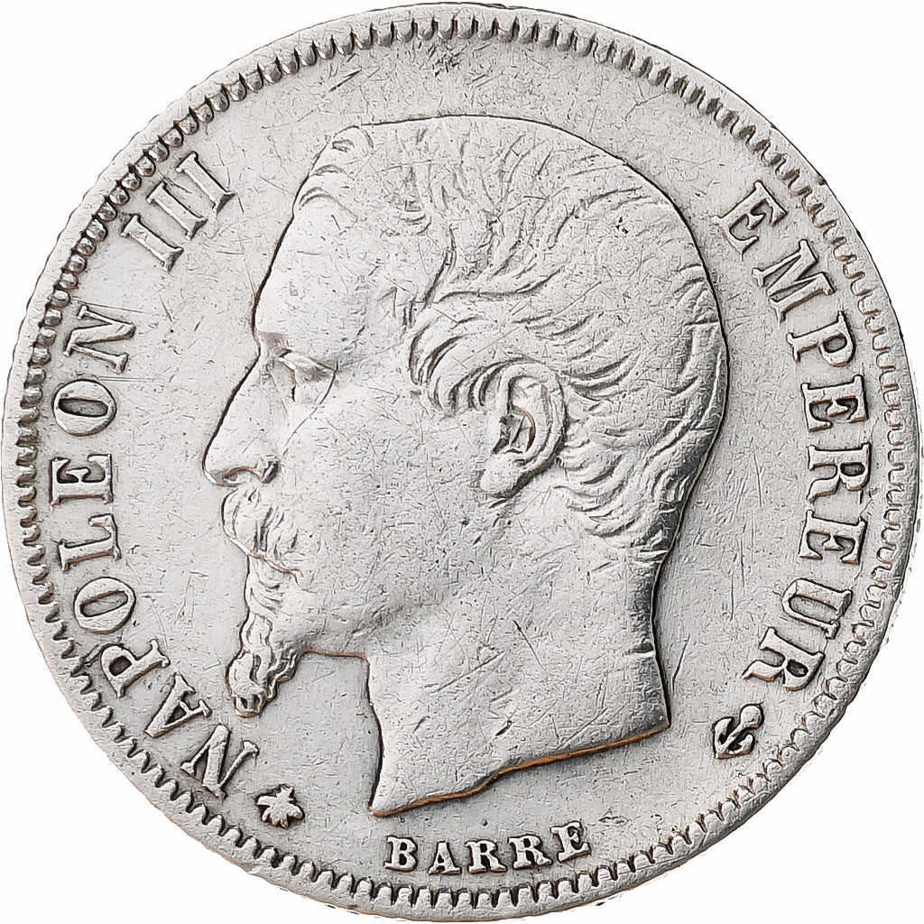 Moneta, Francja, Napoleon III, Napoléon III, 50 Centimes, 1859, Strasbourg