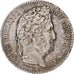 Moeda, França, Louis-Philippe, 25 Centimes, 1845, Strasbourg, AU(50-53), Prata
