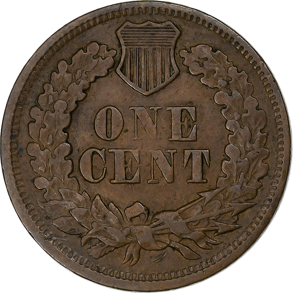 Moneta, USA, Indian Head Cent, Cent, 1865, U.S. Mint, Philadelphia, EF(40-45)