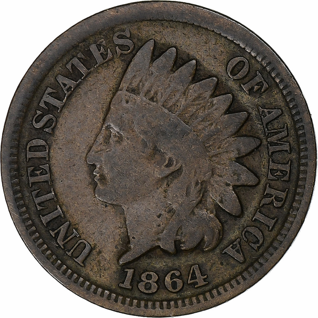 Coin, United States, Indian Head Cent, Cent, 1864, U.S. Mint, Philadelphia