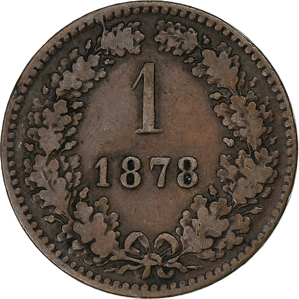 Münze, Österreich, Franz Joseph I, Kreuzer, 1878, S+, Kupfer, KM:2186