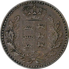 Münze, Deutsch Staaten, WURTTEMBERG, Wilhelm I, 1/4 Kreuzer, 1863, S+, Kupfer