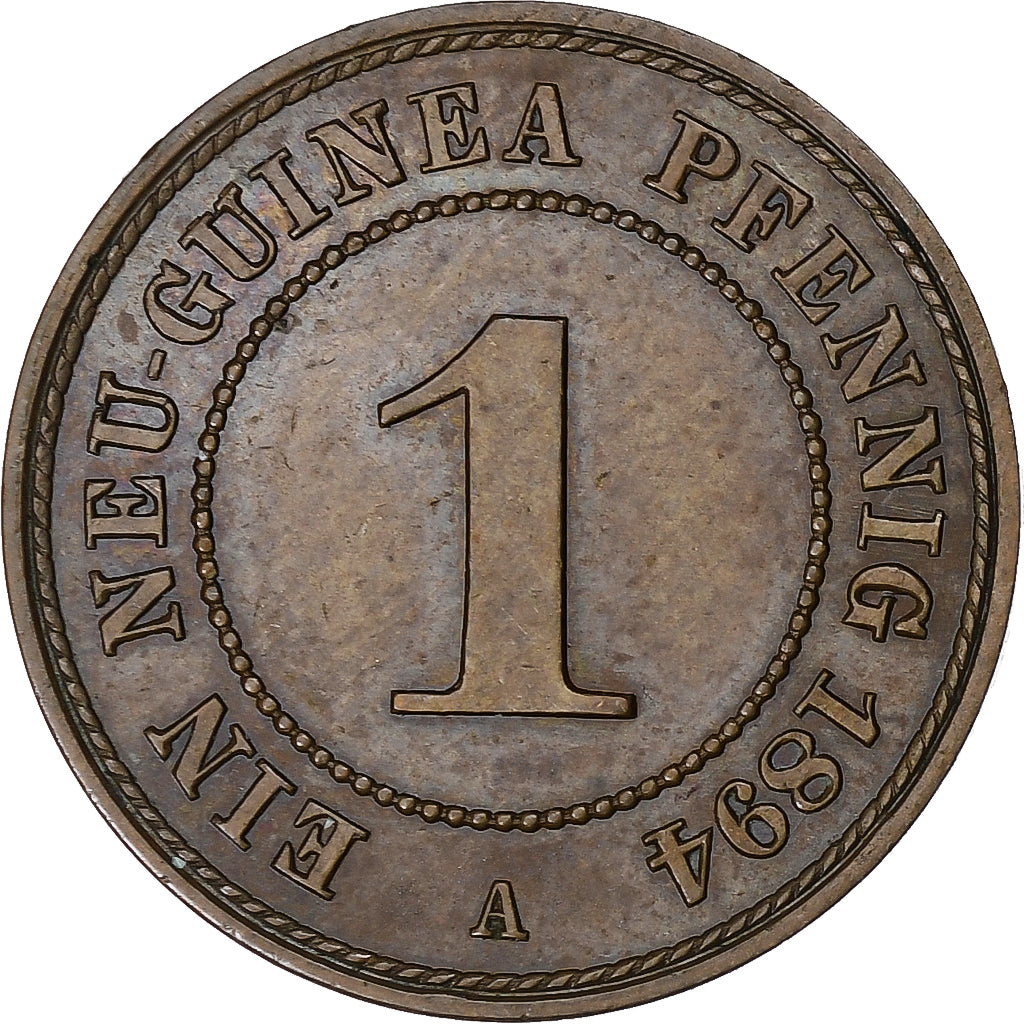 Moneda, Nueva Guinea alemana, Pfennig, 1894, Berlin, EBC, Cobre, KM:1