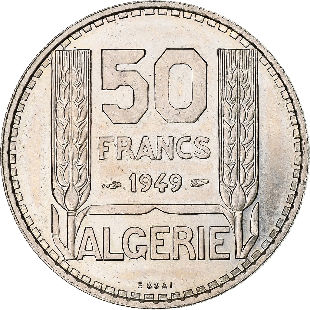 Coin, Algeria, 50 Francs, 1949, Paris, ESSAI, MS(63), Copper-nickel, KM:E2