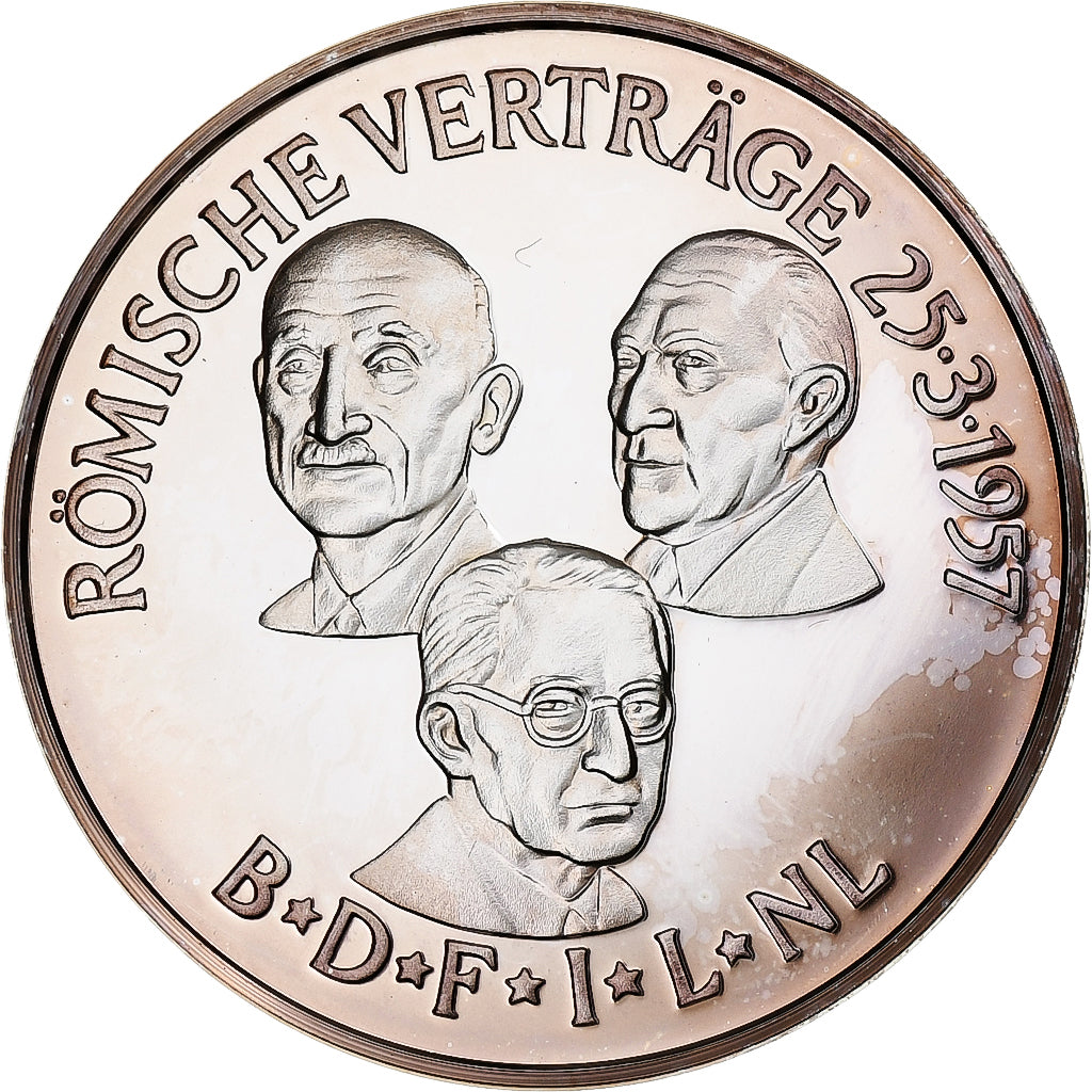 France, Médaille, European coinage test, 10 ecu, History, 1987, FDC, Argent