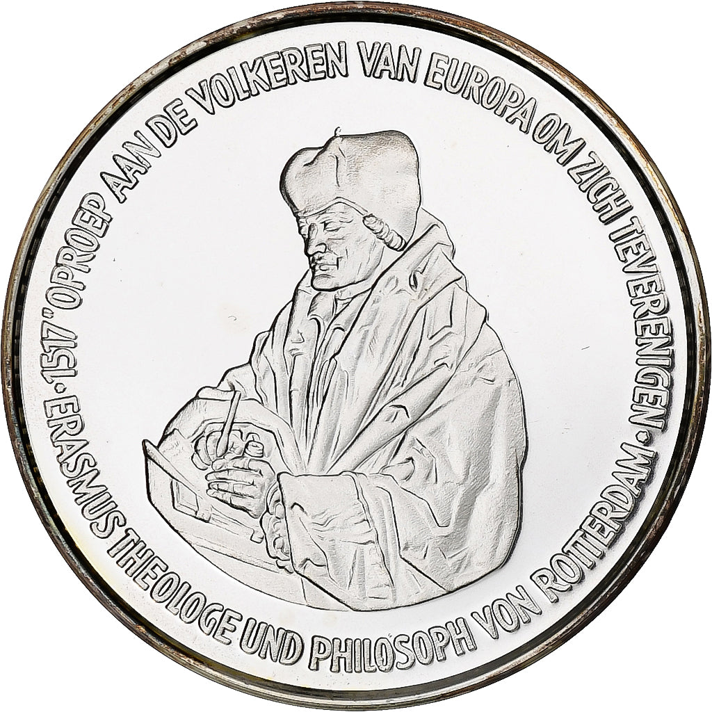 France, Medal, European coinage test, 5 ecu, History, 1987, MS(65-70), Silver