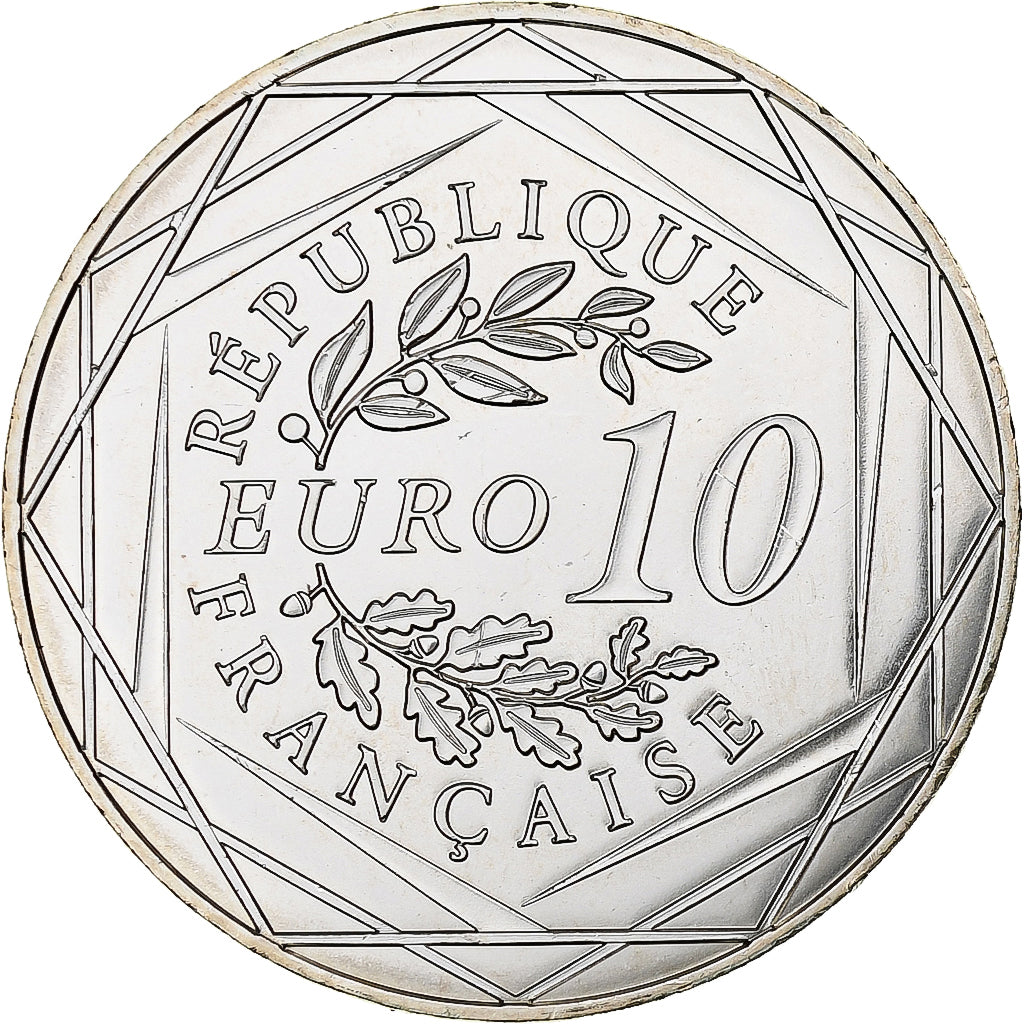 Francja, Monnaie de Paris, 10 Euro, UEFA Euro 2016, 2016, Paris, Football