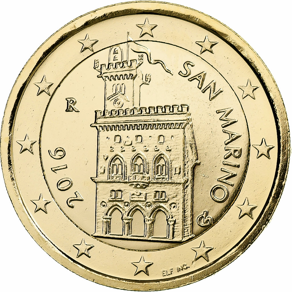 San Marino, 2 Euro, 2016, Rome, gold-plated coin, AU(50-53), Bimetaliczny