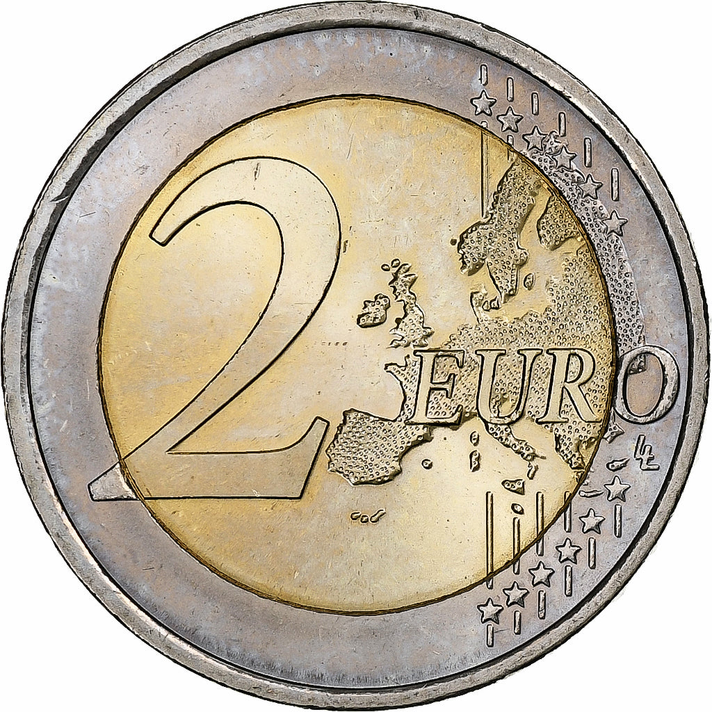 Österreich, 2 Euro, Mozart, Colourized, UNZ, Bi-Metallic, KM:New
