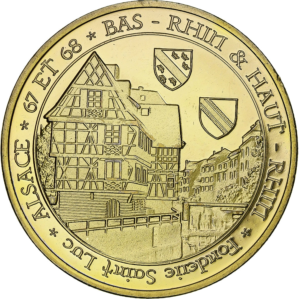 France, Medal, Alsace, Fonderie Saint Luc, MS(63), Brass