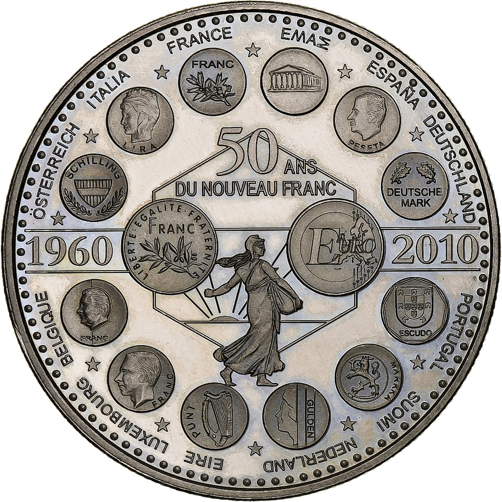 Francja, medal, L'Europe des XXVII, 50 ans du nouveau Franc, Politics, 2010