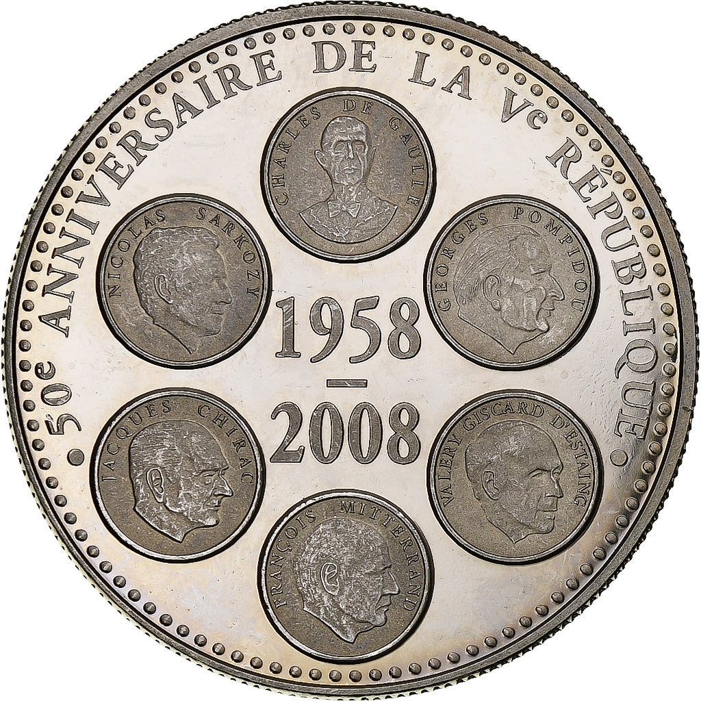 France, Médaille, 50 ème Anniversaire de la Vème République, Politics