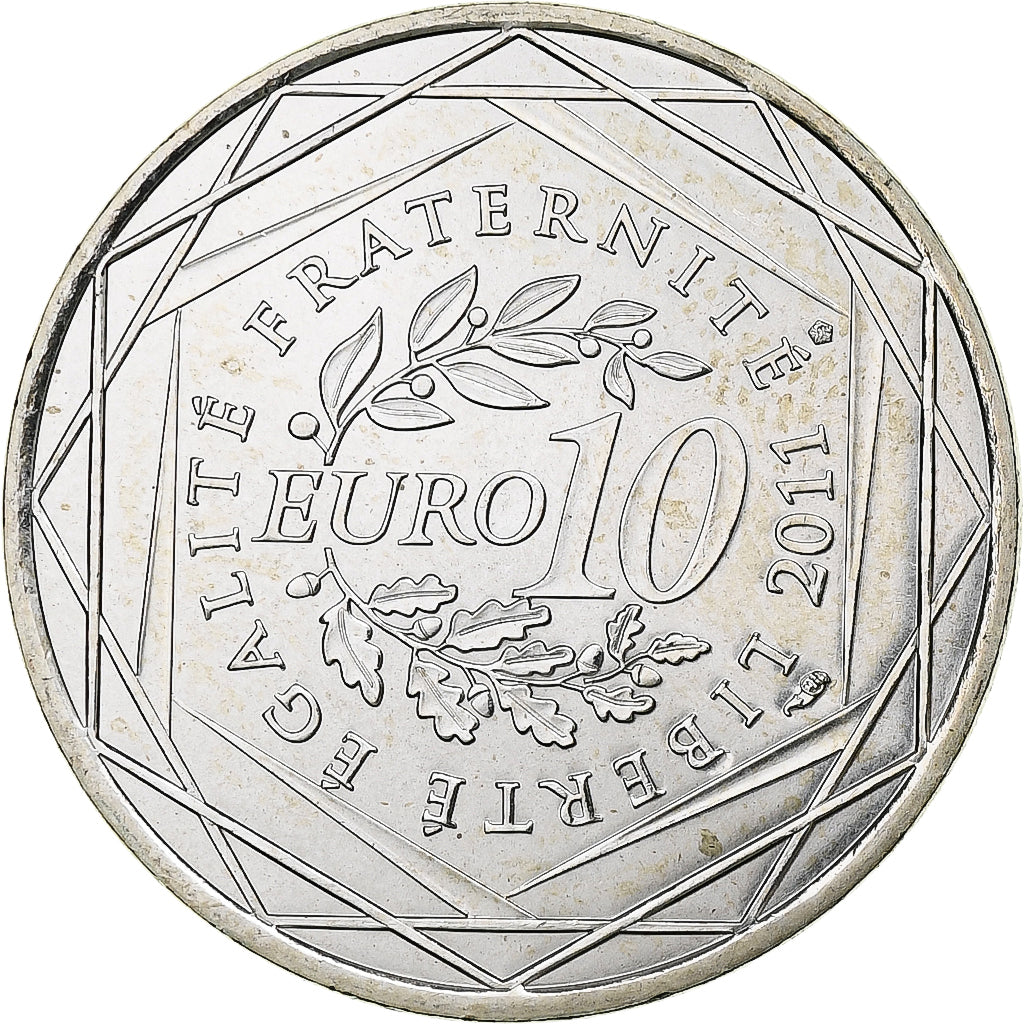 France, 10 Euro, Lorraine, 2011, Paris, MS(63), Silver, KM:1743