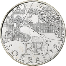France, 10 Euro, Lorraine, 2011, Paris, MS(64), Silver, KM:1743