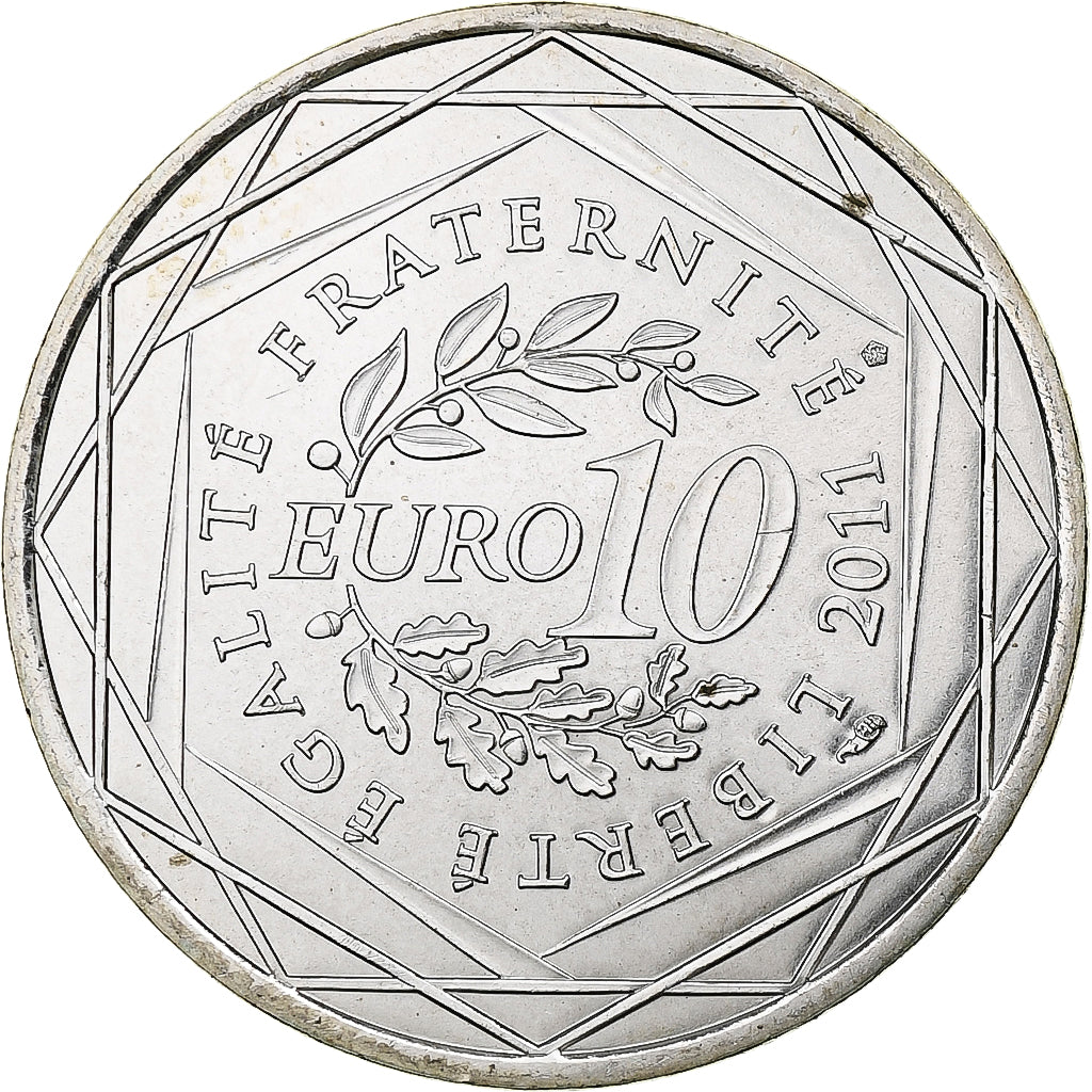 France, 10 Euro, Lorraine, 2011, Paris, MS(64), Silver, KM:1743