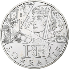 France, 10 Euro, Lorraine, 2012, Paris, MS(63), Silver, KM:1888