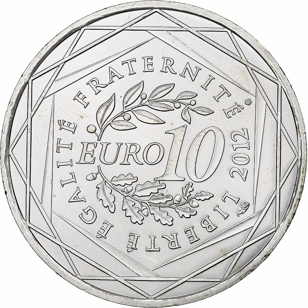 France, 10 Euro, Lorraine, 2012, Paris, MS(63), Silver, KM:1888