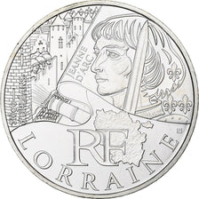France, 10 Euro, Lorraine, 2012, Paris, MS(64), Silver, KM:1888
