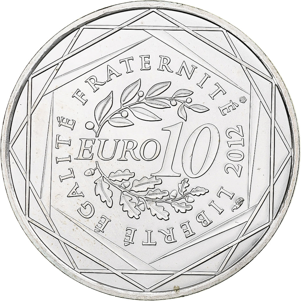 France, 10 Euro, Lorraine, 2012, Paris, MS(64), Silver, KM:1888