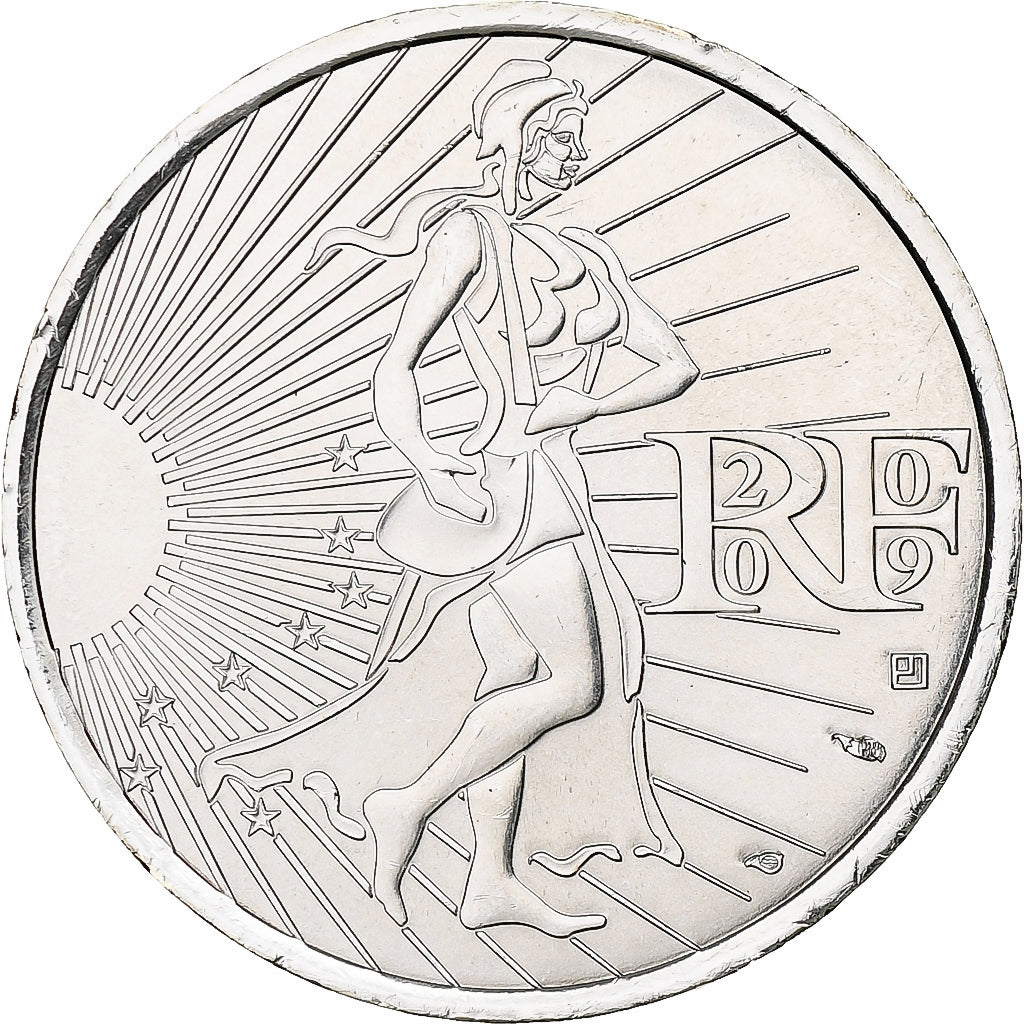 France, 10 Euro, 2009, MS(65-70), Silver, Gadoury:EU337, KM:1580