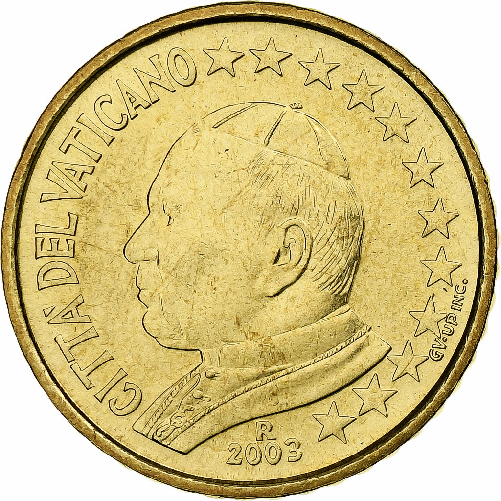 Vatikanstadt, 50 Euro Cent, 2003, Rome, UNZ, Messing, KM:346
