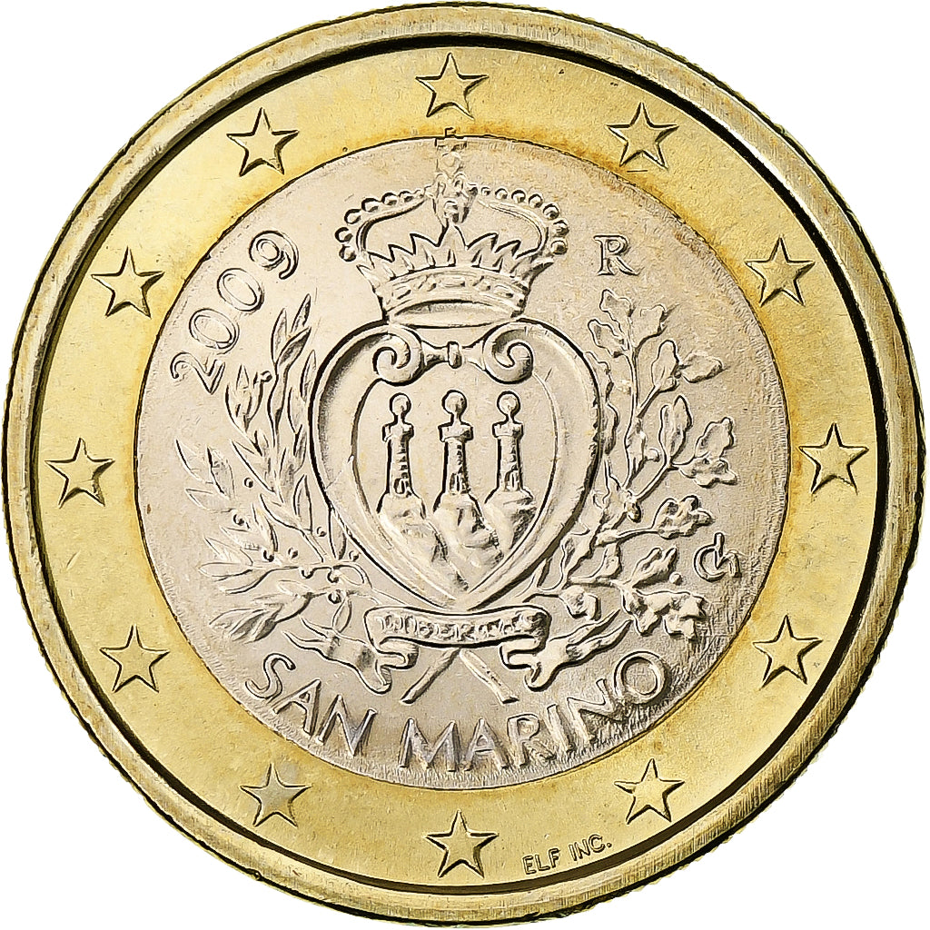 San Marino, Euro, 2009, Rome, SC, Bimetálico, KM:485