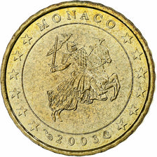 Monaco, 10 Euro Cent, 2003, Paris, SPL, Laiton, KM:170