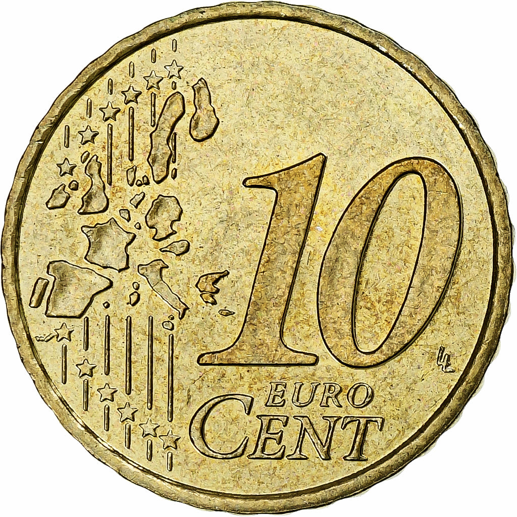 Monaco, 10 Euro Cent, 2003, Paris, SPL, Laiton, KM:170