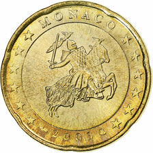 Monaco, 20 Euro Cent, Prince Rainier III, 2003, Paris, UNZ+, Messing
