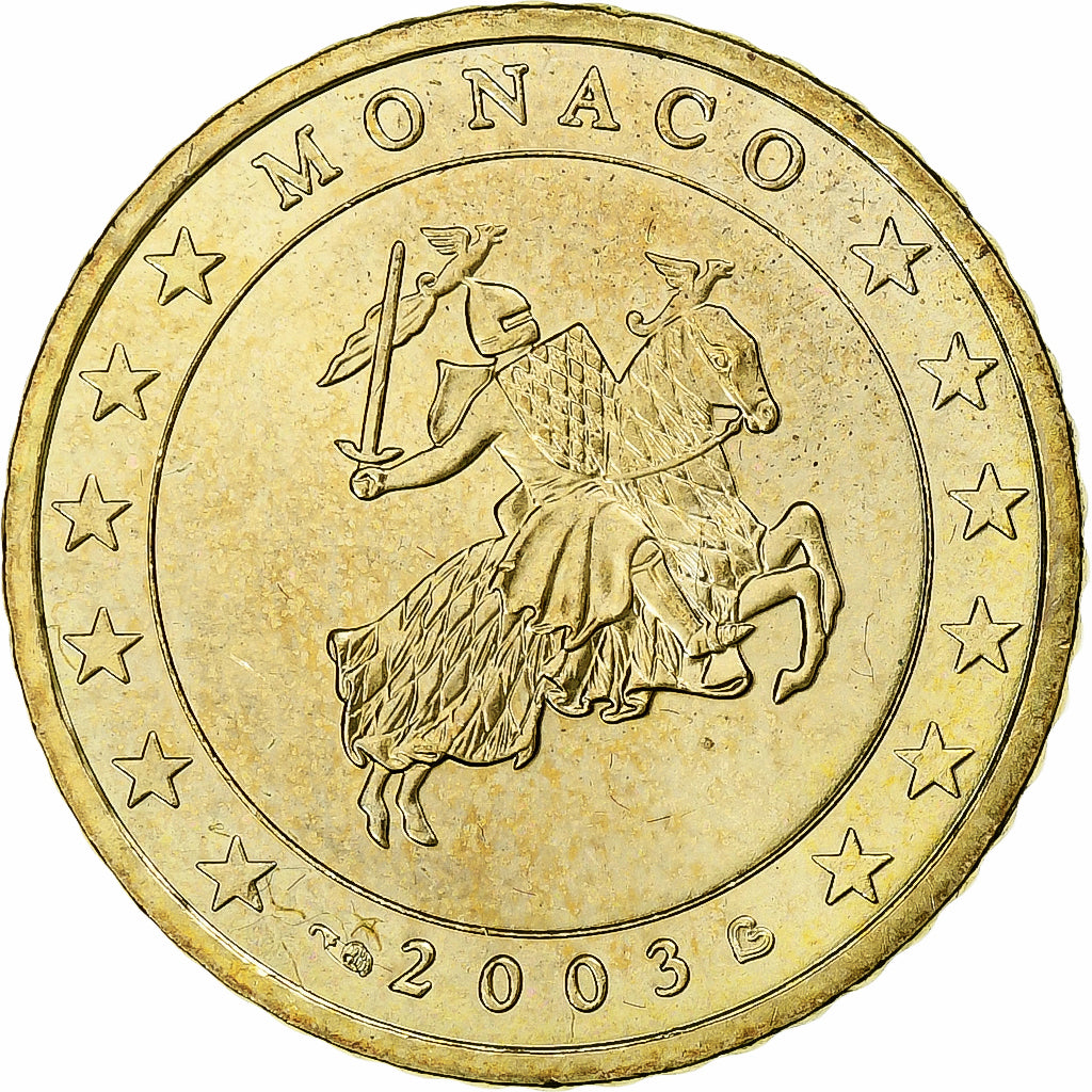 Monaco, 50 Euro Cent, 2003, Paris, MS(64), Brass, KM:172