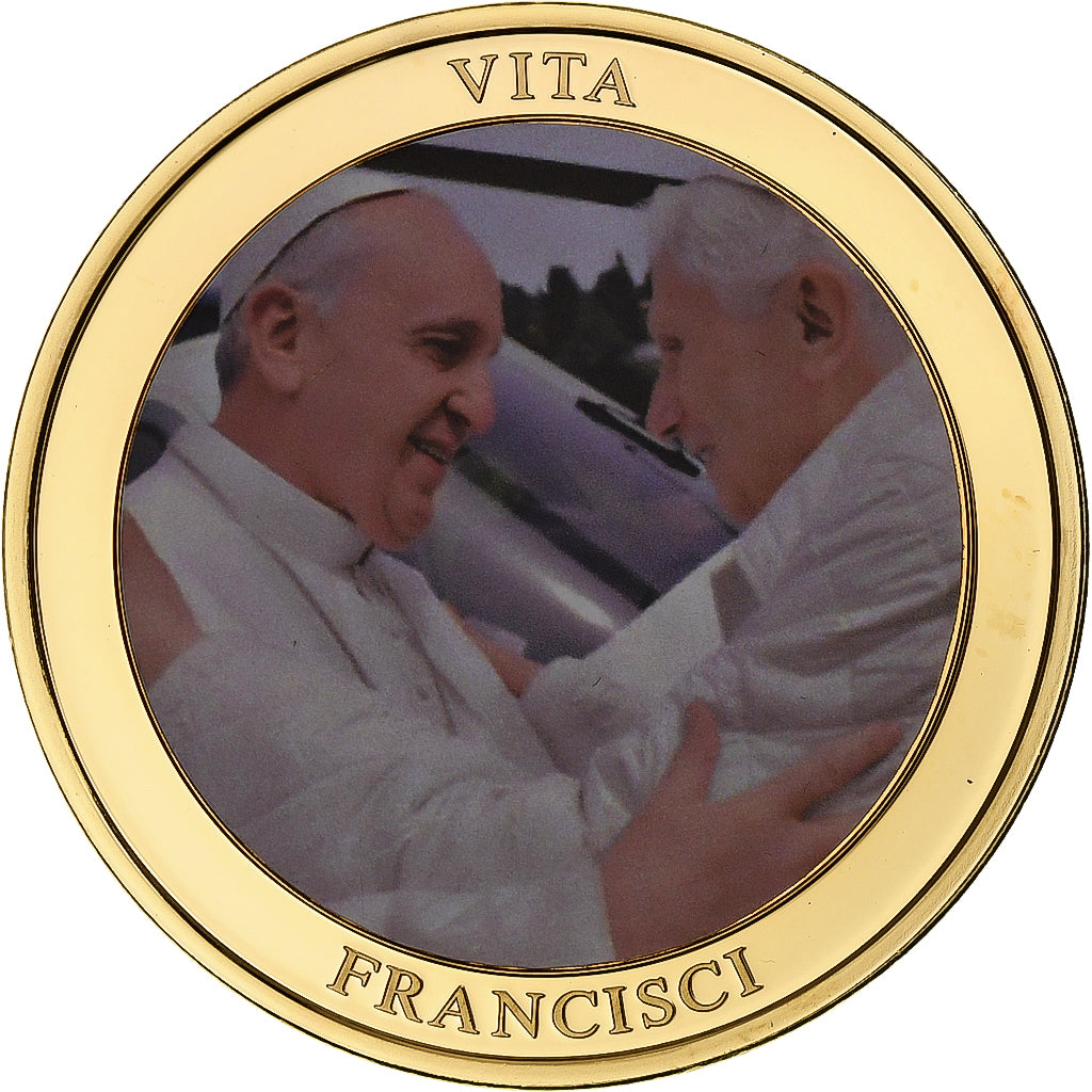 Vaticaan, Medaille, Le Pape François, Religions & beliefs, FDC, Copper Gilt