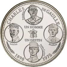 France, Médaille, Charles de Gaulle, un Homme, un Destin, FDC, Cupro-nickel