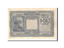 Banknote, Italy, 10 Lire, 1944, 1944-11-23, KM:32b, EF(40-45)
