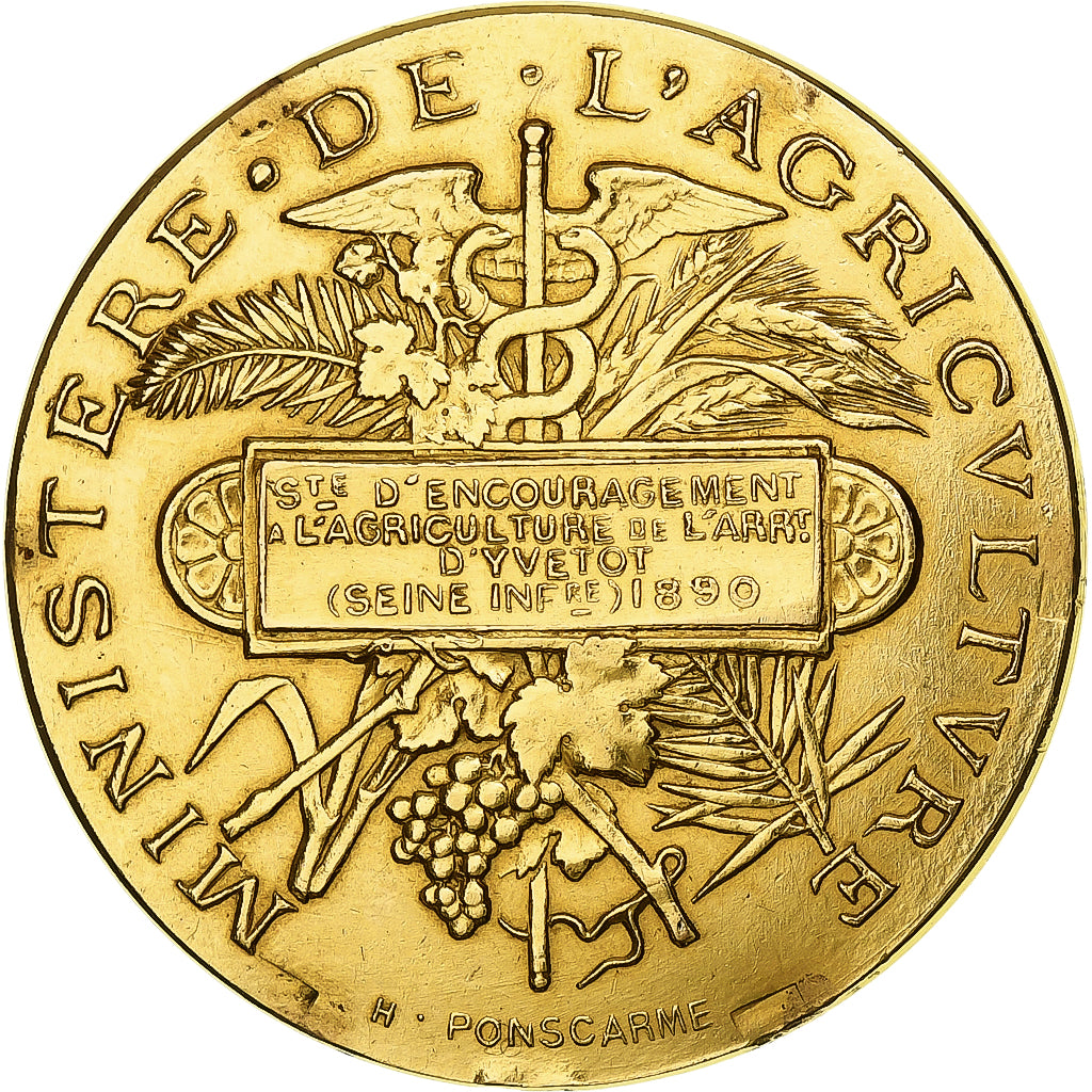 Frankrijk, Medaille, Société d'Encouragement à l'Agriculture d'Yvetot, 1890
