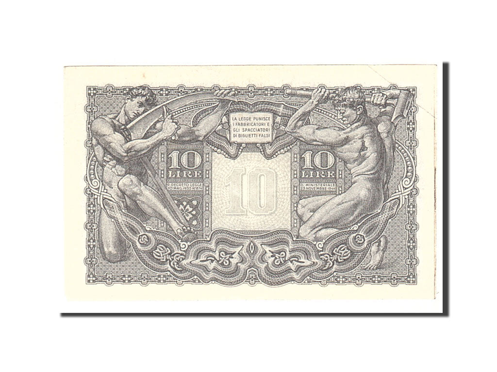 Banknote, Italy, 10 Lire, 1944, 1944-11-23, KM:32b, EF(40-45)