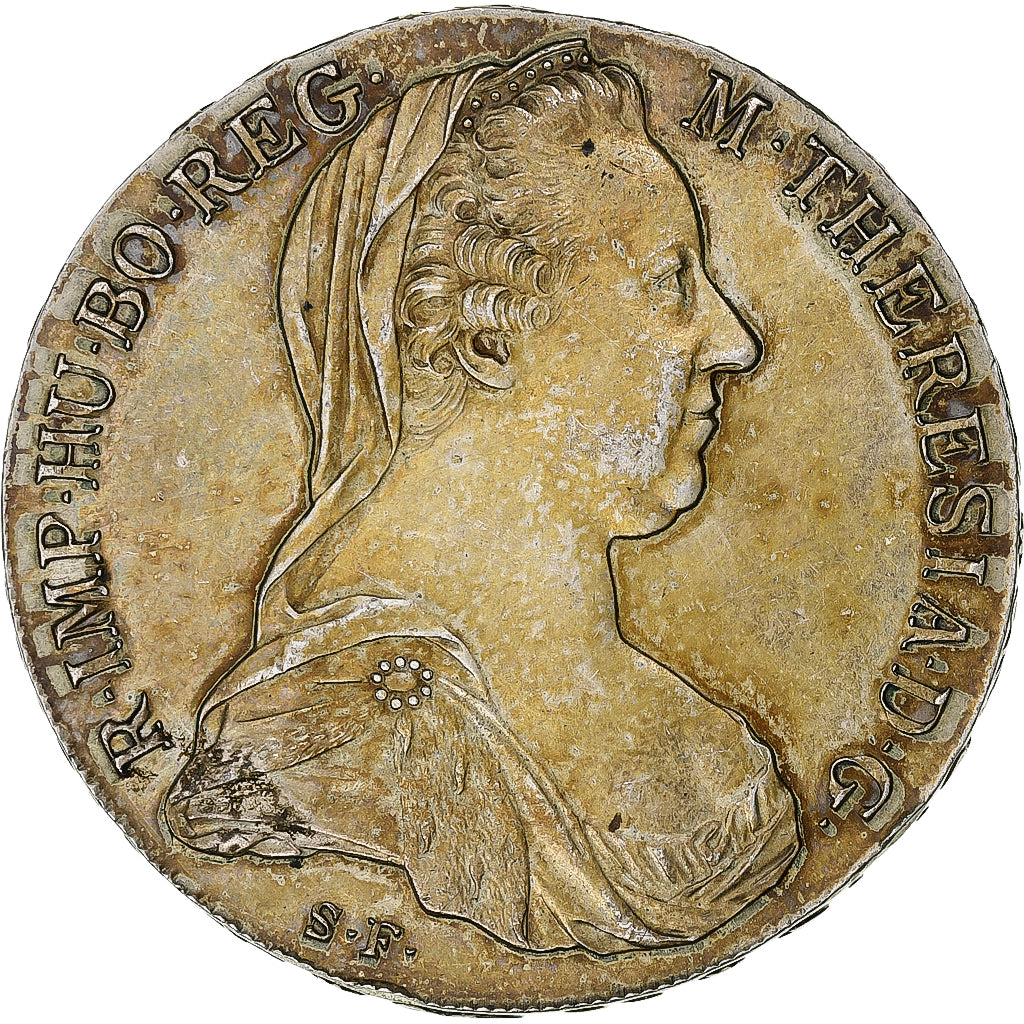 Coin, Austria, Maria Theresa, Thaler, 1780, Vienna, Restrike, MS(60-62), Silver