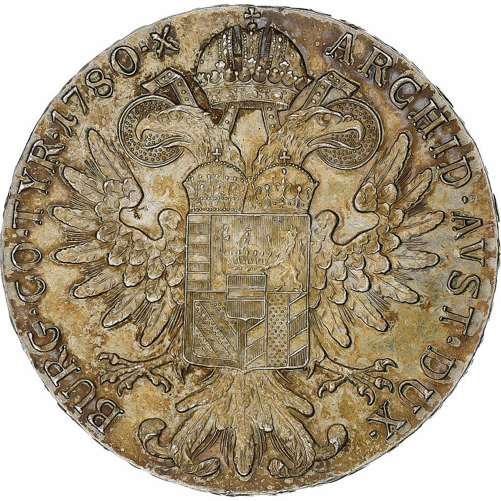 Coin, Austria, Maria Theresa, Thaler, 1780, Vienna, Restrike, MS(60-62), Silver