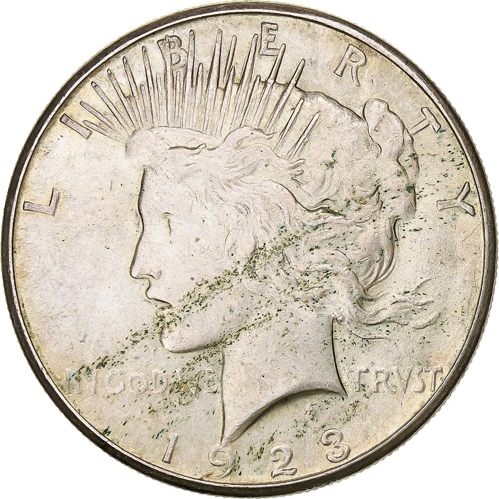 Monnaie, États-Unis, Peace Dollar, Dollar, 1923, San Francisco, TTB+, Argent