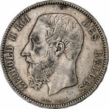 Coin, Belgium, Leopold II, 5 Francs, 5 Frank, 1868, VF(30-35), Silver, KM:24