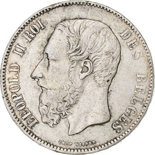 Coin, Belgium, Leopold II, 5 Francs, 5 Frank, 1869, EF(40-45), Silver, KM:24