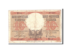 Albania, 10 Lek, 1940, KM:11, Undated, VG(8-10)