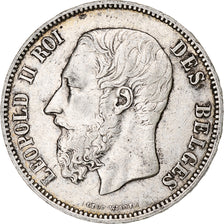 Coin, Belgium, Leopold II, 5 Francs, 5 Frank, 1875, VF(30-35), Silver, KM:24