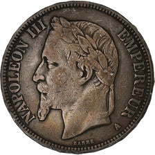 Coin, France, Napoleon III, 5 Francs, 1868, Paris, VF(20-25), Silver, KM:799.1