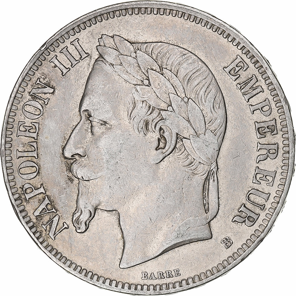 Monnaie, France, Napoléon III, 5 Francs, 1869, Strasbourg, TTB, Argent