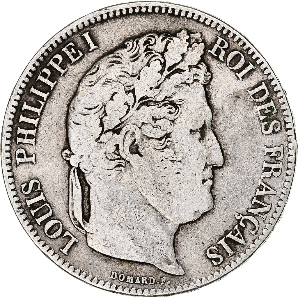Coin, France, Louis-Philippe, 5 Francs, 1833, Nantes, VF(20-25), Silver